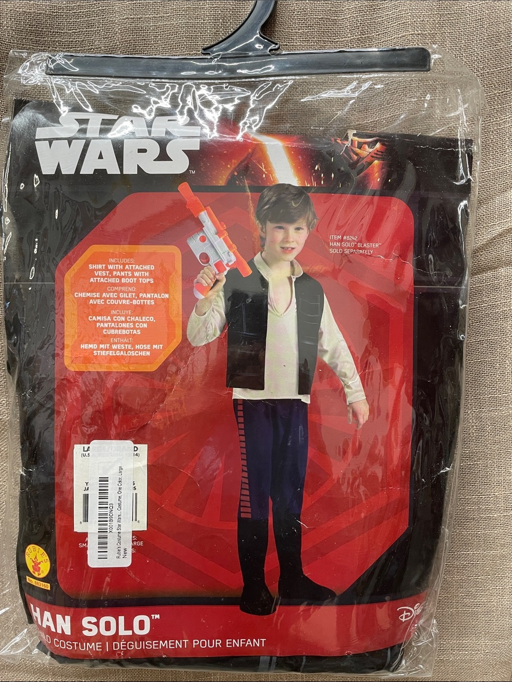 Star Wars Han Solo Kids Costume - Black, White, Blue & Red